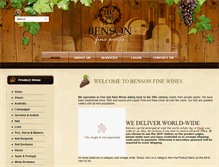 Tablet Screenshot of bensonfinewines.com